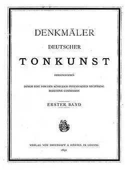 Denkmäler der Tonkunst