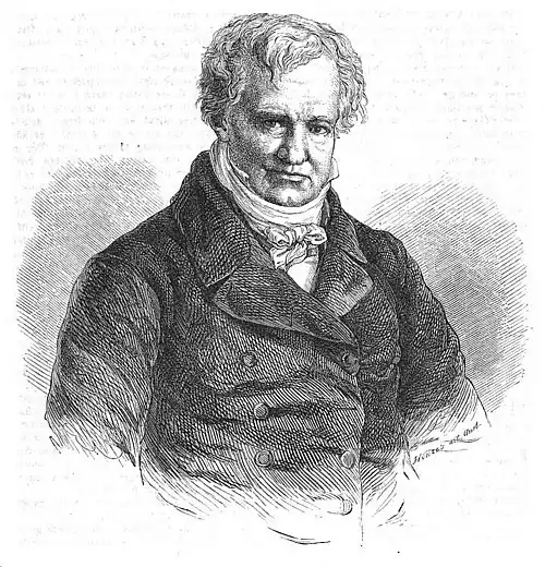 Seite 397 Alexander von Humboldt [Signatur: Henze’s art. anst. = Adolf Henze, Xylograph]