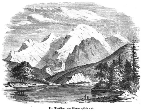 Die Gartenlaube (1854) b 021.jpg Der Montblanc vom Chamounythale aus