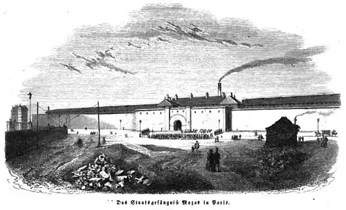 Die Gartenlaube (1854) b 195.jpg Das Staatsgefängniß Mazas in Paris