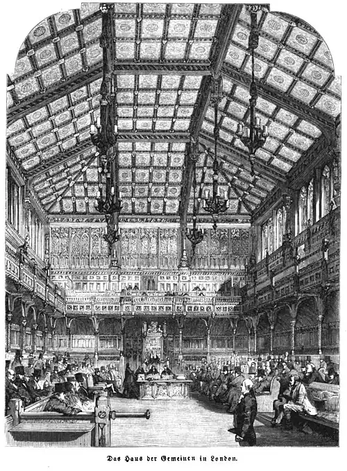 Die Gartenlaube (1854) b 565.jpg Das Haus der Gemeinen in London
