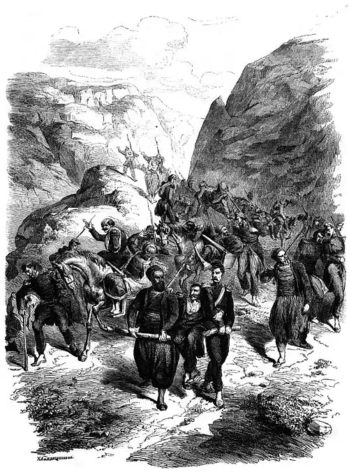 Die Gartenlaube (1855) b 459.jpg Verwundeten-Transport der Alliirten nach der Schlacht