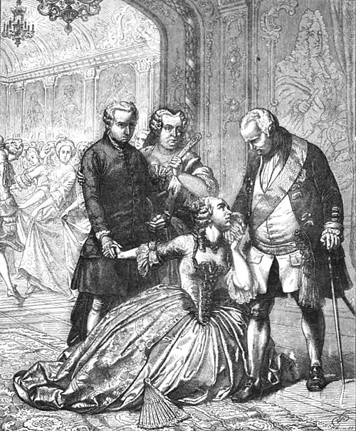 Die Gartenlaube (1855) b 567.jpg Die Versöhnung Friedrich II. mit seinem Vater