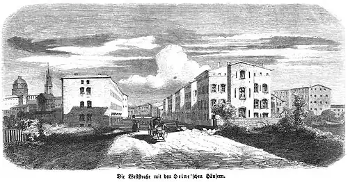 Die Gartenlaube (1856) b 629.jpg Die Weststraße mit den Heine’schen Häusern