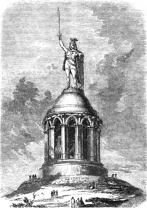 Die Gartenlaube (1860) b 605.jpg Das Hermanns-Denkmal auf dem Teutoburger Walde
