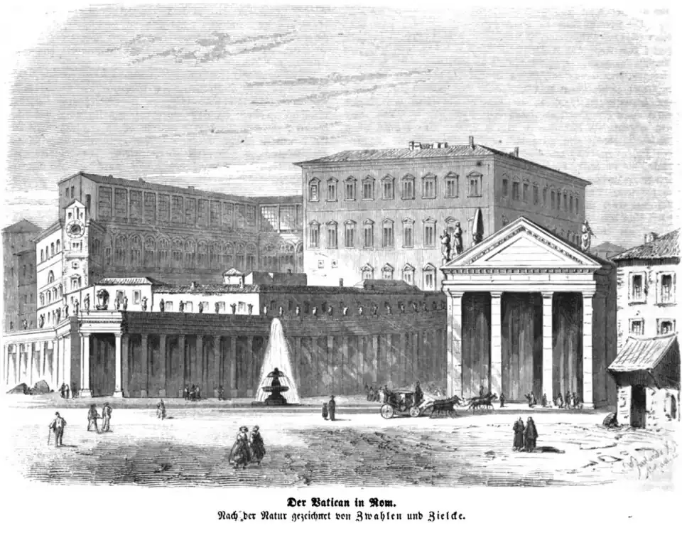 Die Gartenlaube (1861) b 380.jpg Der Vatican in Rom. Nach der Natur gezeichnet von Zwahlen und Zielcke