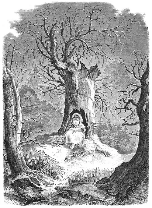 Die Gartenlaube (1862) b 197.jpg Schneeglöckchen. Originalzeichnung von Herbert König (S)