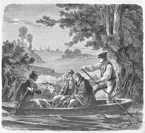 Die Gartenlaube (1863) b 117.jpg Körner’s Fahrt von Zschocher nach Leipzig