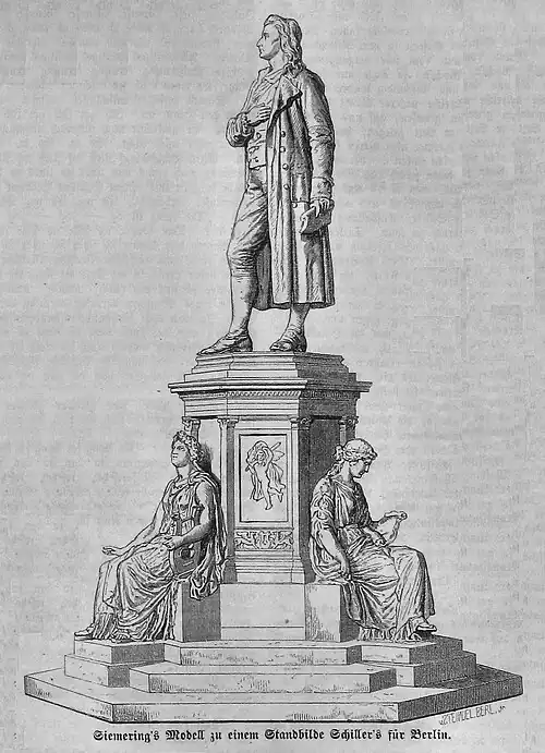 Die Gartenlaube (1863) b 797.jpg Siemerings Modell zu einem Standbilde Schiller’s für Berlin