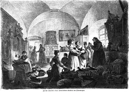 Die Gartenlaube (1864) b 405.jpg In der Sacristei eines Franciscaner-Klosters am Ostermorgen (S)