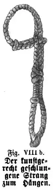 Die Gartenlaube (1864) b 604 3.jpg Fig. VIII. b. Der kunstgercht geschlungene Strang zum Hängen