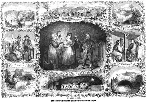 Die Gartenlaube (1864) b 637.jpg Das unterirdische deutsche Winzerdorf Promontor in Ungarn (S)
