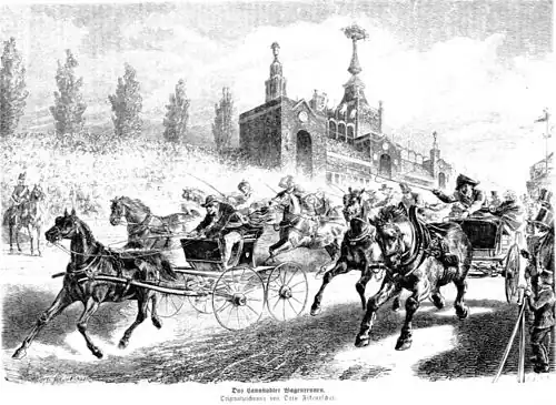 Die Gartenlaube (1865) b 757.jpg (S) Das Cannstadter Wagenrennen. Originalzeichnugn von Otto Fikentscher