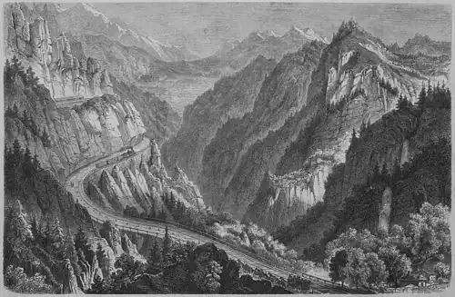 Die Gartenlaube (1866) b 269.jpg (S) Die Eisenbahn über den Mont-Cenis. Nach der Natur aufgenommen.
