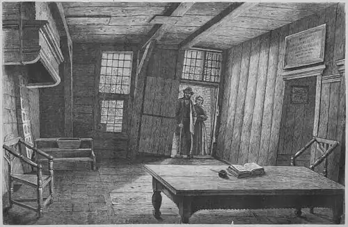 Die Gartenlaube (1866) b 333.jpg (S) Die Werkstätte Peter’s des Großen in Saardam. Nach der Natur aufgenommen von H. Leutemann.