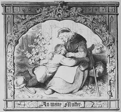 Die Gartenlaube (1866) b 596.jpg An meine Mutter (Gottfried Kühn) [identische Version aus Jahrg. 1866, S. 596]