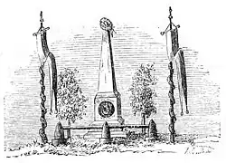 Die Gartenlaube (1867) b 748 4.jpg Sächsisches Denkmal auf dem Berge vor Gitschin.