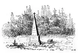 Die Gartenlaube (1867) b 749 5.jpg Preußisches Denkmal bei Cistowes den 3. Juli 1867.