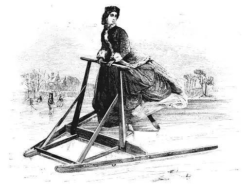 Die Gartenlaube (1867) b 828.jpg Schlittschuh-Laufgestelle für Damen.