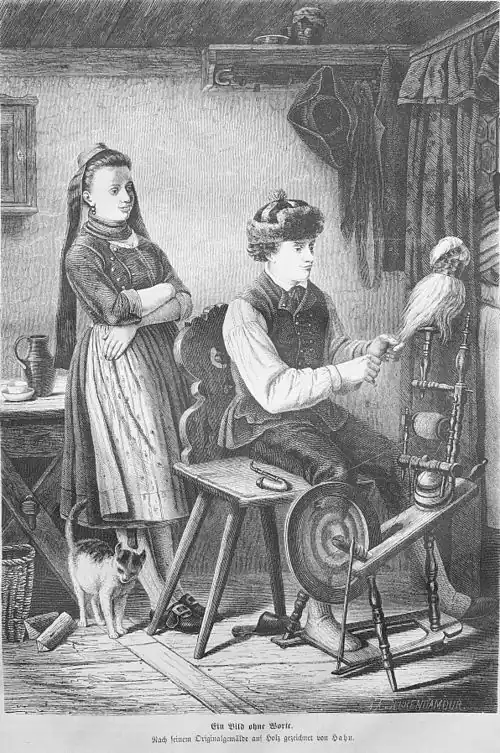 Die Gartenlaube (1868) b 197.jpg Ein Bild ohne Worte. Nach seinem Originalgemälde auf Holz gezeichnet von Hahn (S)