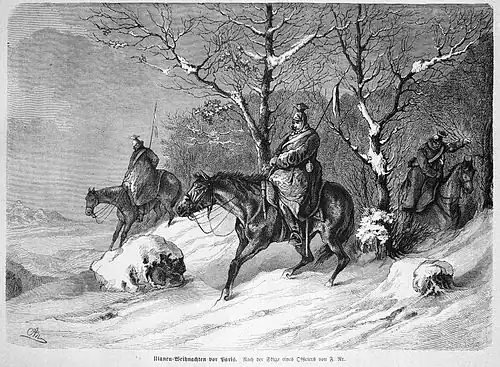 Die Gartenlaube (1871) b 085.jpg Ulanen-Weihnachten vor Paris (S)