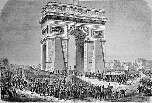Die Gartenlaube (1871) b 236.jpg Der Einzug der deutschen Truppen in Paris am 1. März 1871 (D)