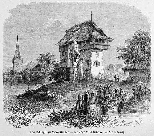 Die Gartenlaube (1871) b 253.jpg Das Schlößli zu Beromünster – die erste Buchdruckerei in der Schweiz