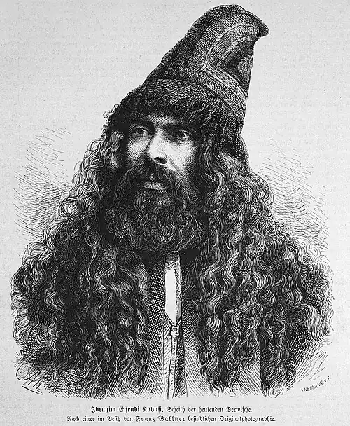 Die Gartenlaube (1871) b 472.jpg Ibrahim Effendi Kavusi, Scheikh der heulenden Derwische