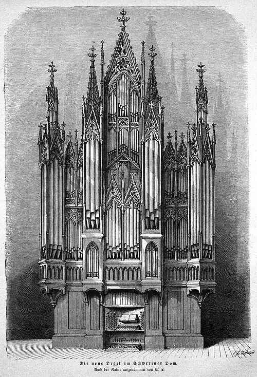 Die Gartenlaube (1871) b 701.jpg Die neue Orgel im Schweriner Dom (S)