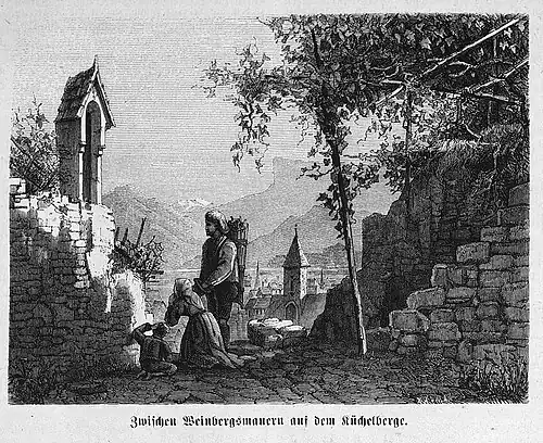 Die Gartenlaube (1872) b 144 1.jpg Zwischen Weinbergsmauern auf dem Küchelberge.