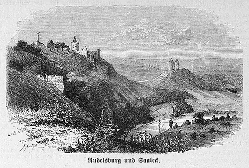 Die Gartenlaube (1872) b 329 1.jpg Rudelsburg und Saaleck.