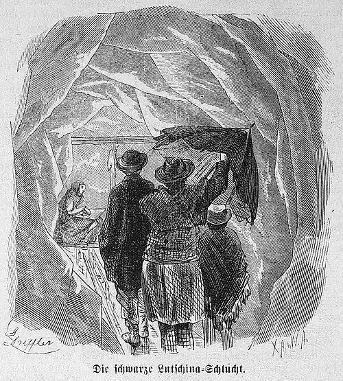 Die Gartenlaube (1872) b 575 1.jpg Die schwarze Lutschina-Schlucht.