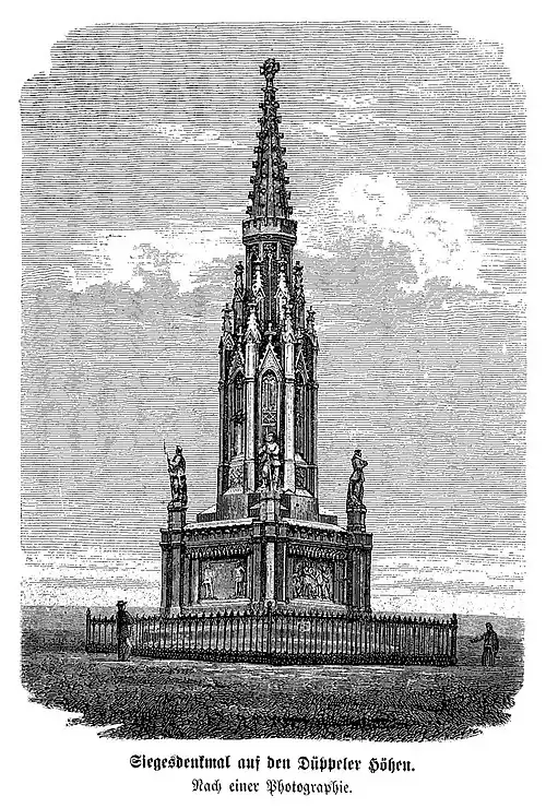 Die Gartenlaube (1872) b 728.jpg Siegesdenkmal auf den Düppeler Höhen. Nach einer Photographie.