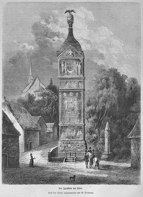 Die Gartenlaube (1873) b 531.jpg Die Igelsäule bei Trier. Nach der Natur aufgenommen von R. Cronau (S)