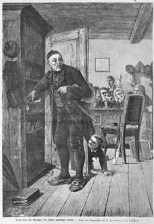 Die Gartenlaube (1873) b 847.jpg Einer von den Wenigen, die etwas zuzusetzen haben. – Nach dem Oelgemalde des F. Sonderland in Düsseldorf (S)