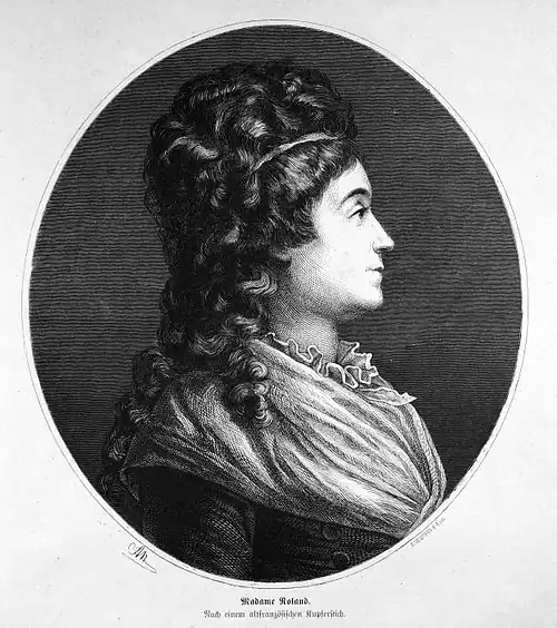 Die Gartenlaube (1874) b 351.jpg Madame Roland. Nach einem altfranzösischen Kupferstich.