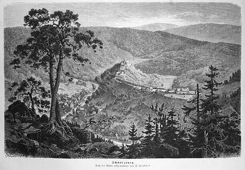 Die Gartenlaube (1874) b 423.jpg Schwarzburg. Nach der Natur aufgenommen von H. Heubner.