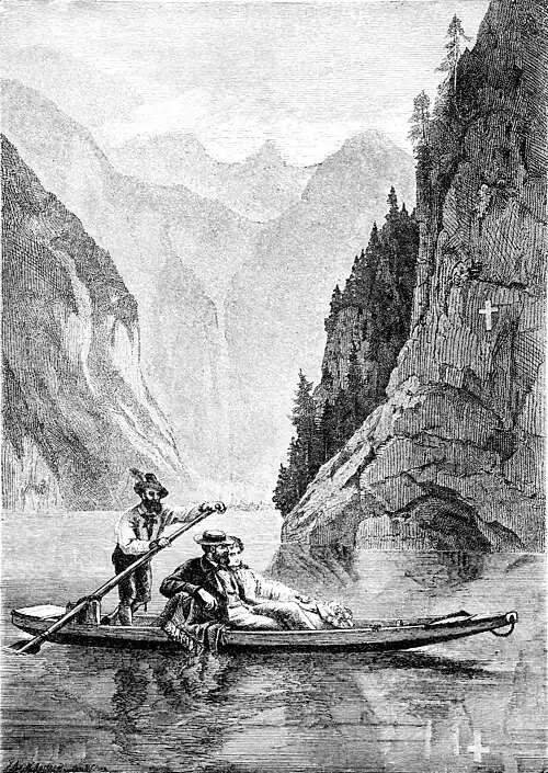 Die Gartenlaube (1876) b 347.jpg Brautfahrt auf dem Königssee