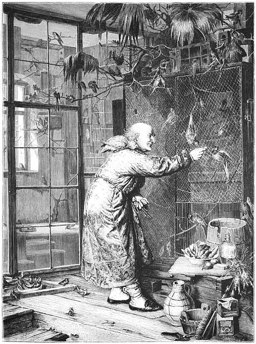 Die Gartenlaube (1877) b 217.jpg „Alterchen, schmeckt’s?“ Originalzeichnung von Eduard Grützner (S)