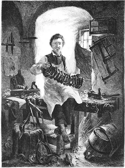 Die Gartenlaube (1877) b 305.jpg Ist die Katz’ aus dem Haus, so tanzt die Maus. Originalzeichnung von Keller