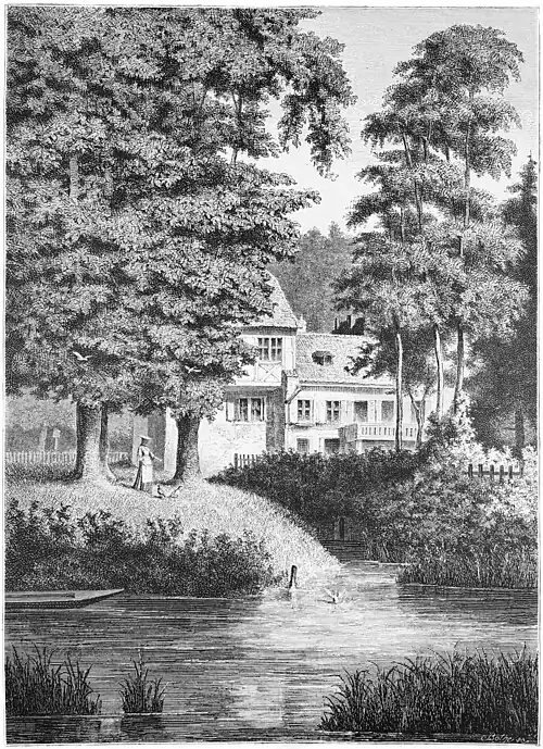 Die Gartenlaube (1877) b 805.jpg Die Gerbermühle bei Frankfurt am Main. Originalzeichnung von Ludwig von Roeßler in Frankfurt am Main