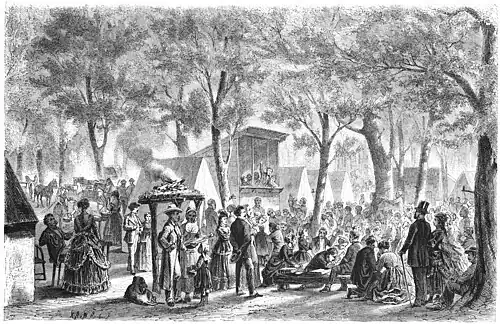 Die Gartenlaube (1878) b 367.jpg Ein Methodisten-Campmeeting. Nach der Natur aufgenommen von S. C. Allison