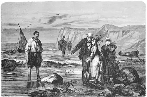 Die Gartenlaube (1878) b 433.jpg Keine Wahl. Ein Strandbild von P. Burmeister in München (S)