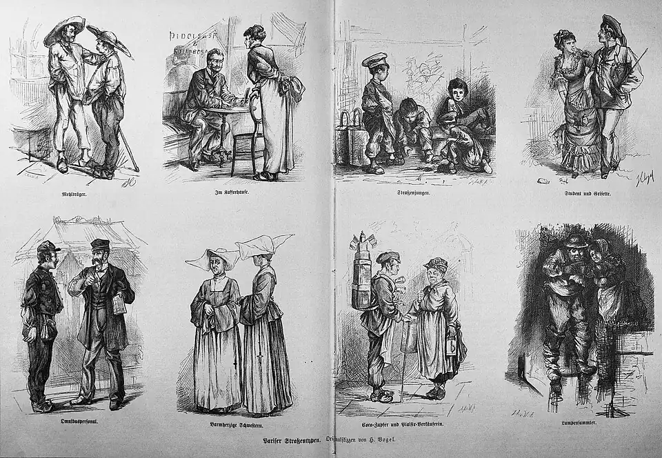 Die Gartenlaube (1878) b 864.jpg Pariser Straßentypen. Originalskizzen von H. Vogel