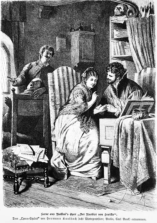 Die Gartenlaube (1880) b 248.jpg Scene aus Rossini’s Oper „Der Babier von Sevilla“