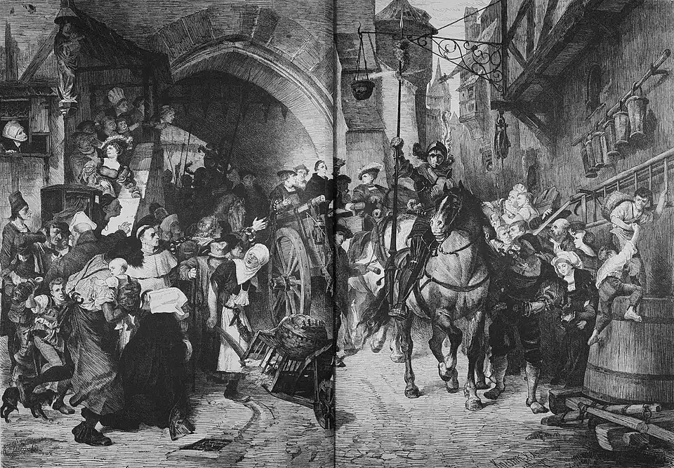 Die Gartenlaube (1881) b 012.jpg Luther’s Einzug in Worms Nach einem Oelgemälde von K. Weigand (D)