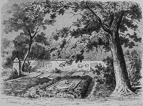 Die Gartenlaube (1881) b 177.jpg Matthison’s Grab auf dem Friedhofe zu Wörlitz. Nach der Natur gezeichnet von P. Wernecke.
