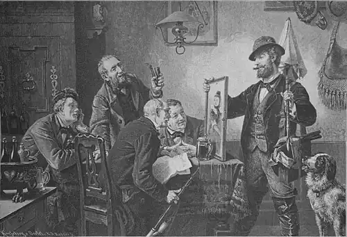 Die Gartenlaube (1881) b 485.jpg Der Maler auf der Studienreise. Nach dem Gemälde von E. Stammel (S)