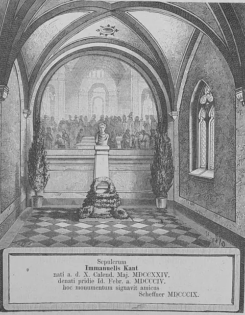 Die Gartenlaube (1881) b 497.jpg Die neue Grabkapelle Kant’s in Königsberg Originalzeichnung von O. Weinberg in Königsberg
