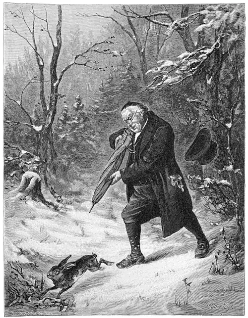 Die Gartenlaube (1881) b 805.jpg Hochwürden im Jagdeifer Nach dem Oelgemälde von A. Müller-Lingke